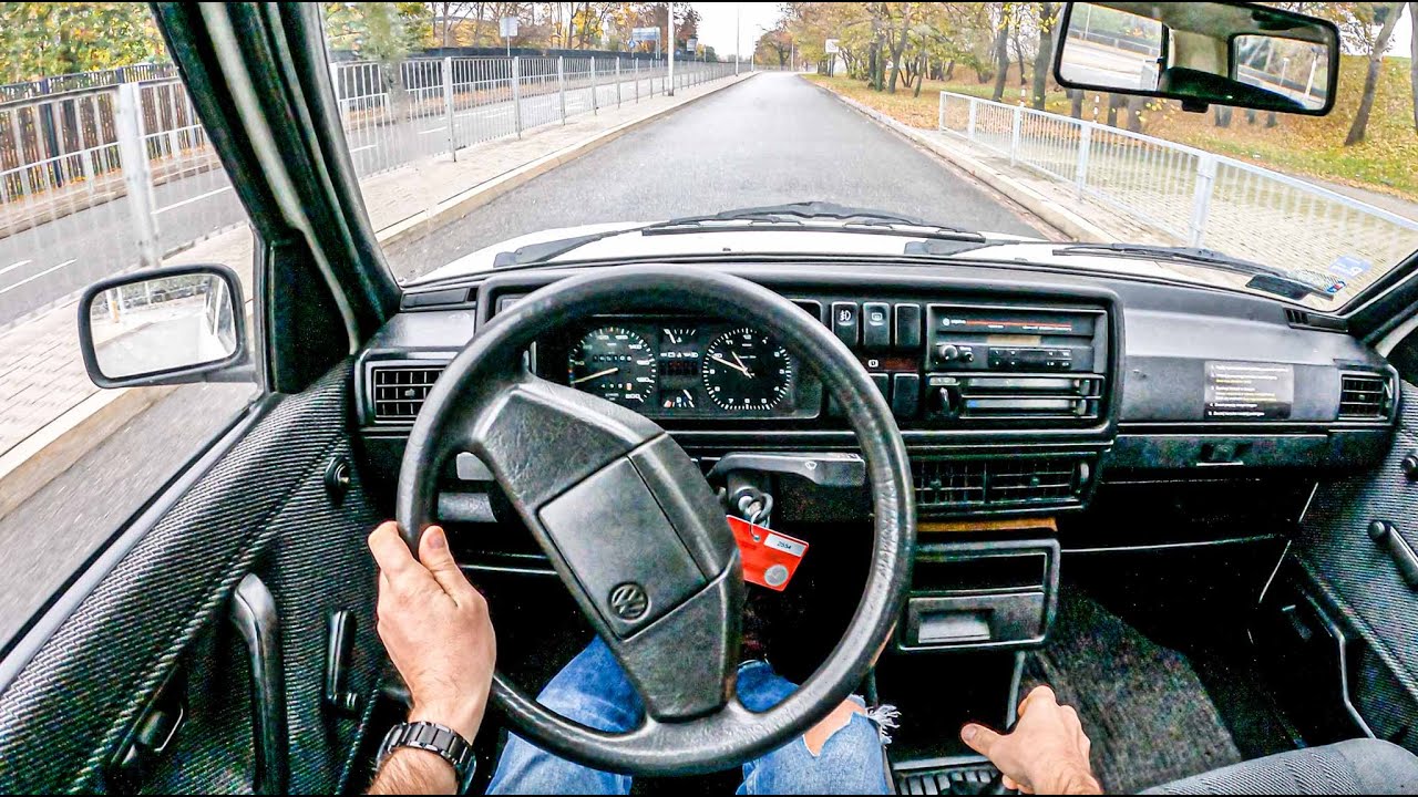 Volkswagen Golf II 1991( 1.3 55 HP ) | POV Test Drive #623 Joe Black