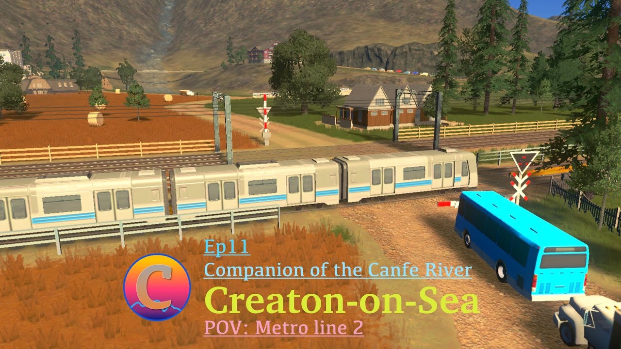 Cities: Skylines - Creaton-on-Sea Metro Line 2 POV