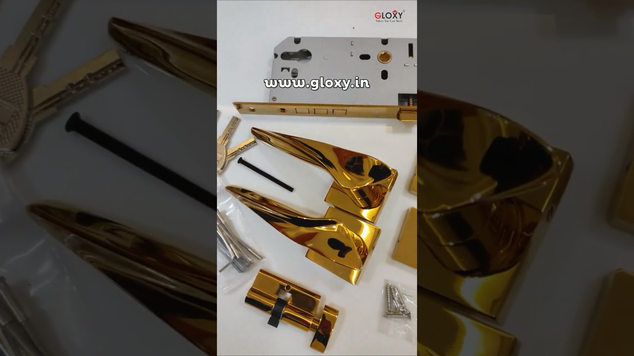 High Security Mortise Door Lock | Premium Gold Finish by GLOXY