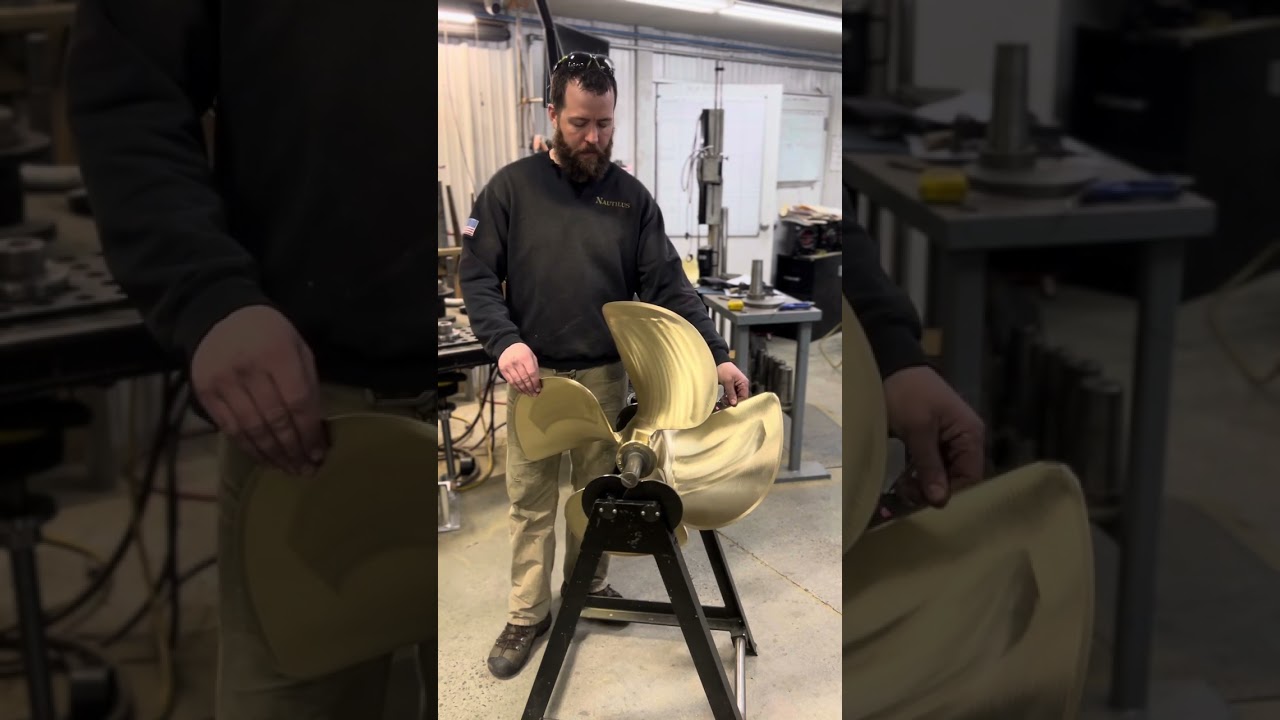 Statically balancing a lobster boat propeller