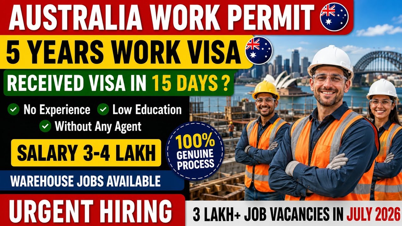  🇦🇺 Free Work Permit Visa 2026 | Visa Approved In 15 Days | Packing & Helper Jobs