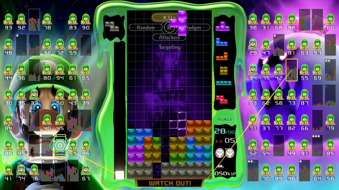 [Tetris 99] Victory Royale w/ Luigi's Mansion Theme