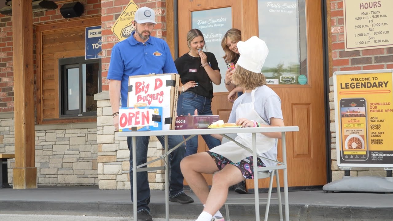 Selling Burgers in Front of Burger Places!