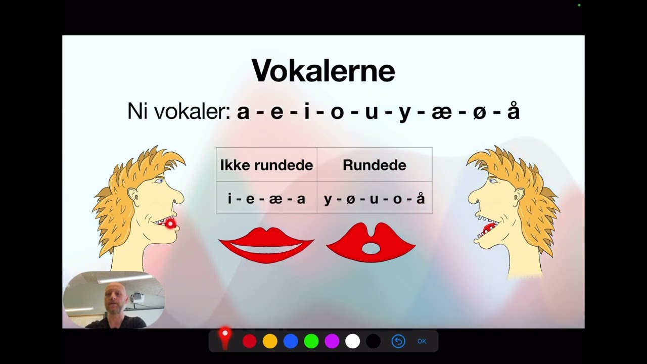 Vokalerne på dansk. Ni vokaler på dansk. Dansk som andetsprog.