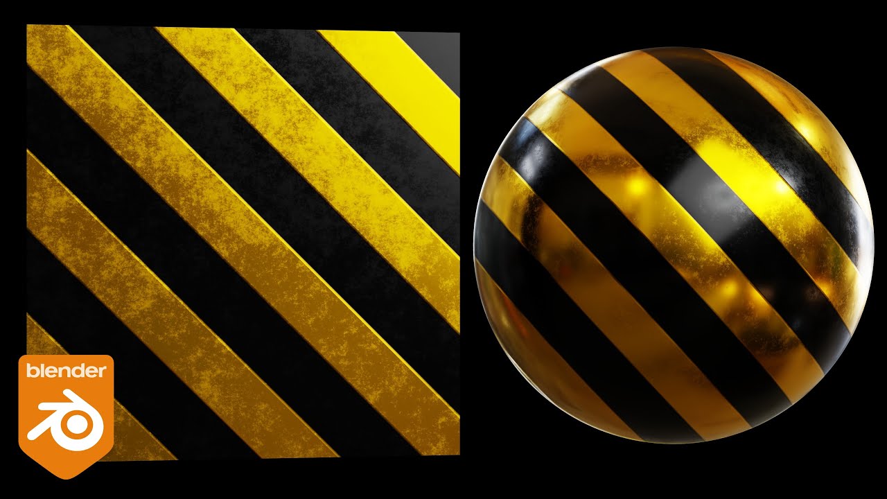 Procedural Caution Stripes Material 🚧 (Blender Tutorial)