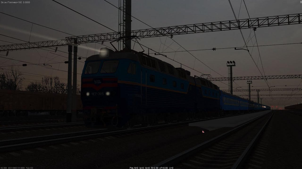(ZDsimulator) Поезд №676 Кривой Рог — Киев (через Запорожье , в описании сценария указан 1982 год)