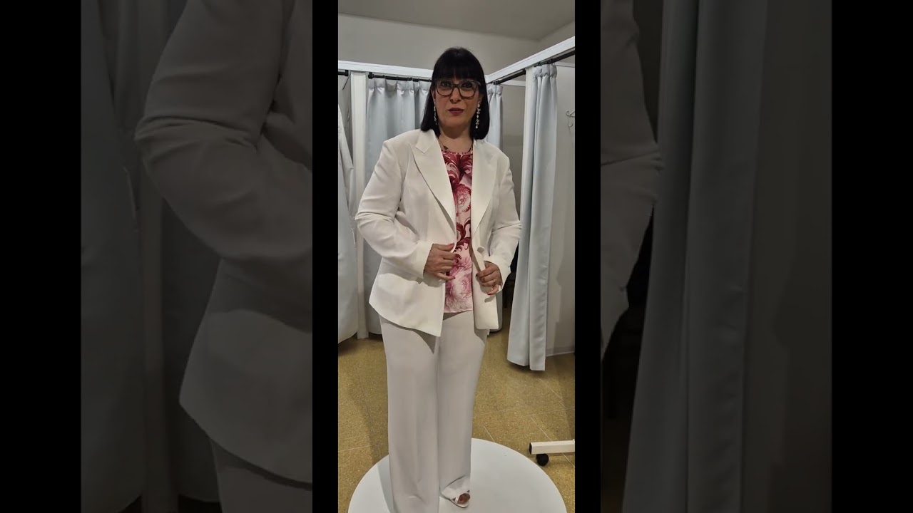 Tailleur bianco cerimonia 