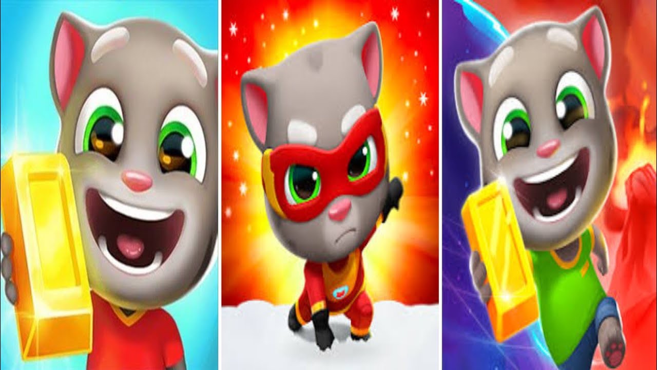 Talking Tom Gold Run Vs Talking Tom Hero Dash Vs Talking Tom Time Rush Gameplay
