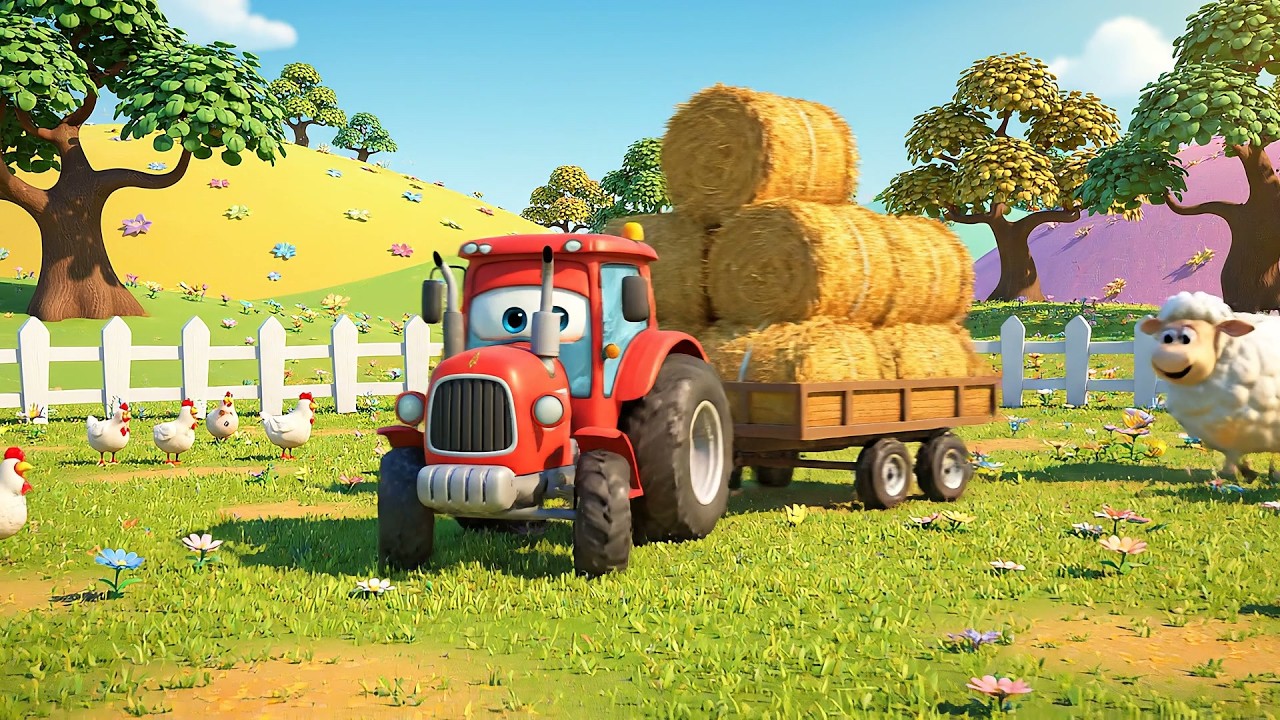 El Pequeño Tractor Retumba Chuc Chuc Chuc | Canciones de Granja y Vehículos