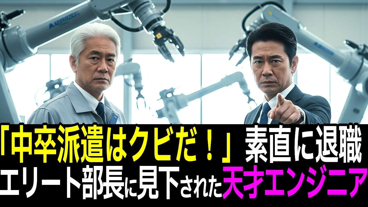 【スカッとする話】「中卒派遣はロボットに触るな！」58歳天才エンジニアを解雇したエリート部長。翌日、全システムが停止し大パニックに…