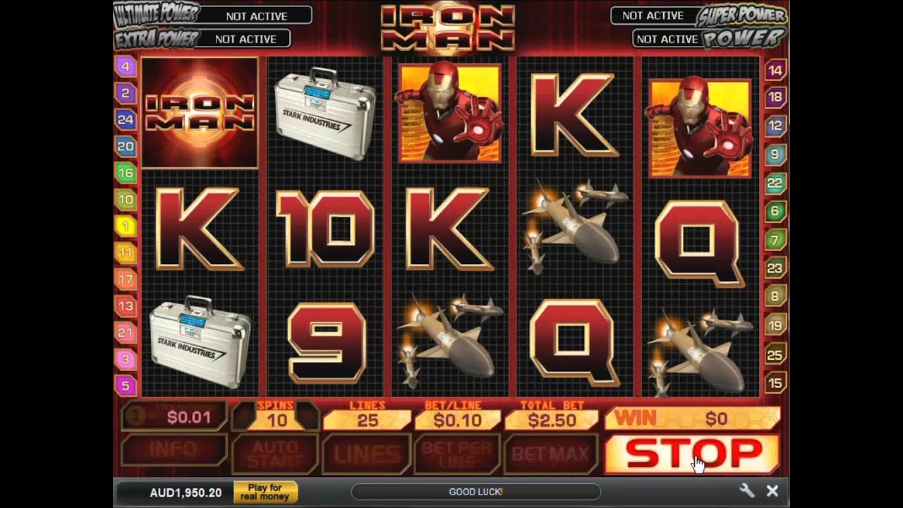 Iron Man Slot Machine at Grand Reef Casino