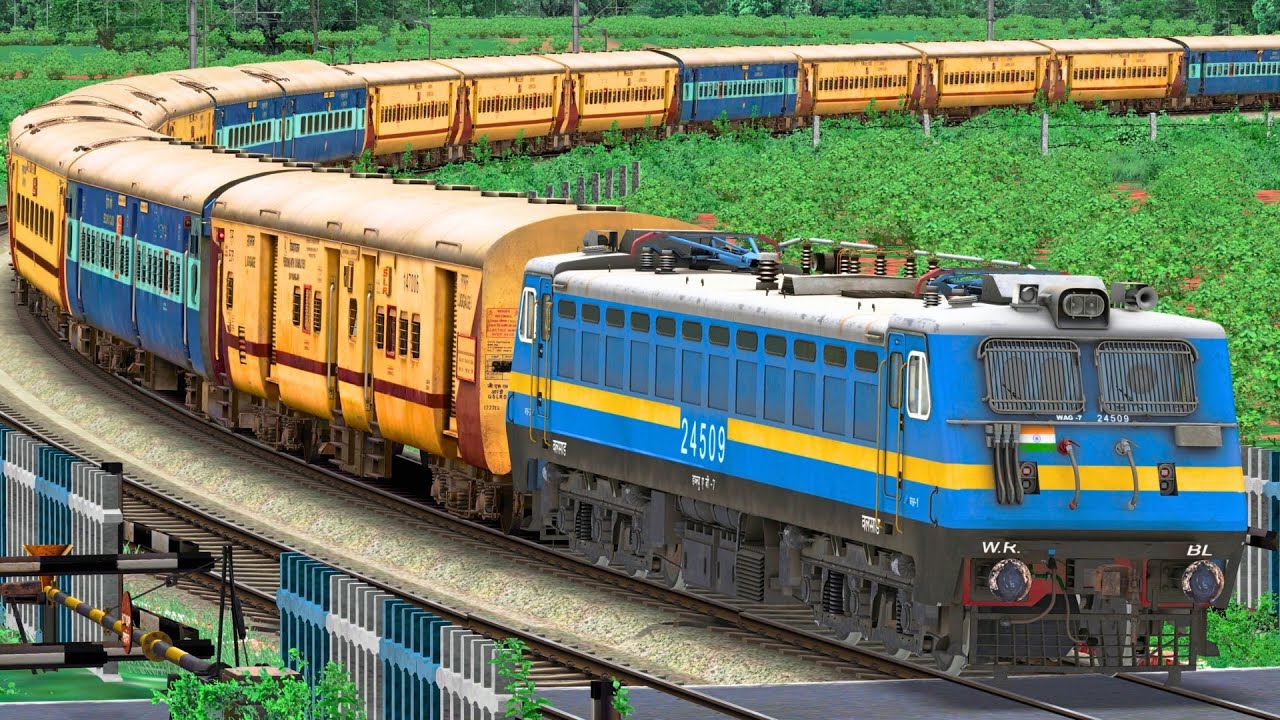TRAIN CROSSING HIGH SPEED IN RAIL GATE | BUMPY RAILROAD | Train Simulator | Railwork | NTG GAMING