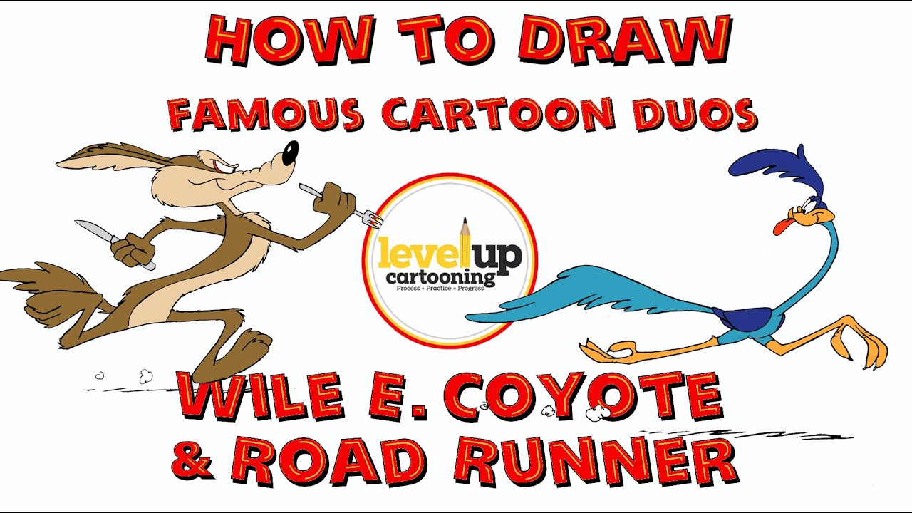 How to Draw Wile E. Coyote and Road Runner Looney Tunes Easy