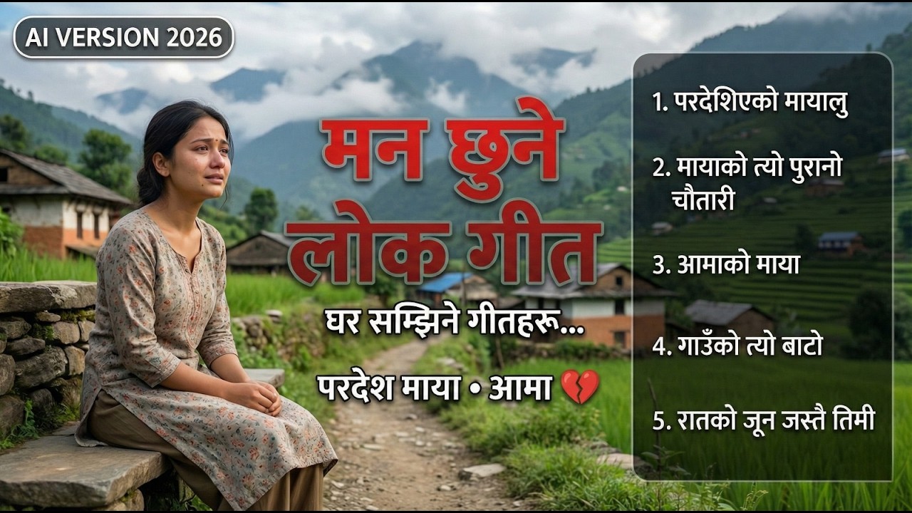 Evergreen Nepali Folk Songs (AI Version) 2026 🇳🇵 | MAN CHHUNE LOK GEET | Emotional Playlist