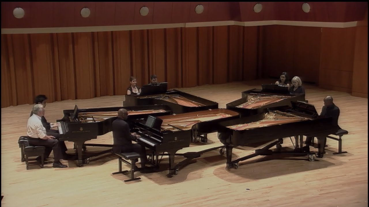 Bolero by Maurice Ravel-16 hands, five pianos
