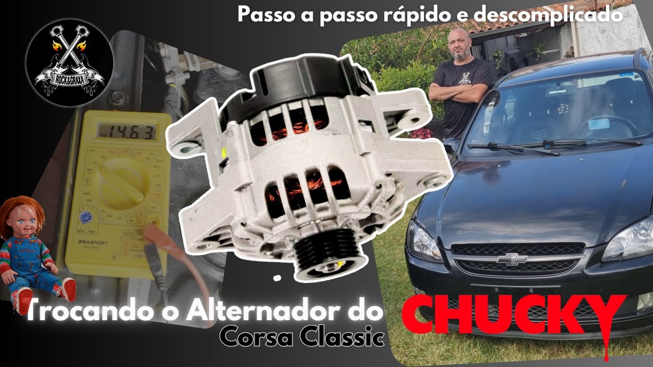 Troca do alternador Chuck (Corsa Classic) - guia rápido
