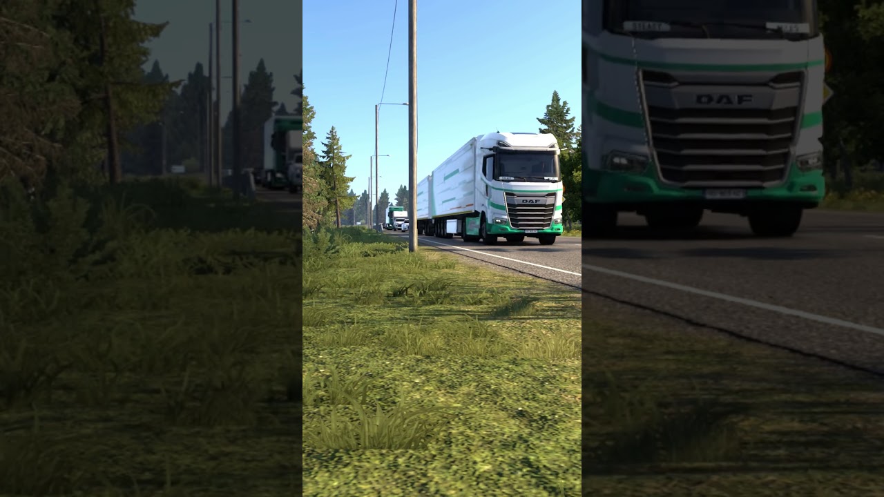 DAF XG+ Open Pipe with Double Trailers | ETS 2 | #eurotrucksimulator2  #truckspotting #asmrsounds