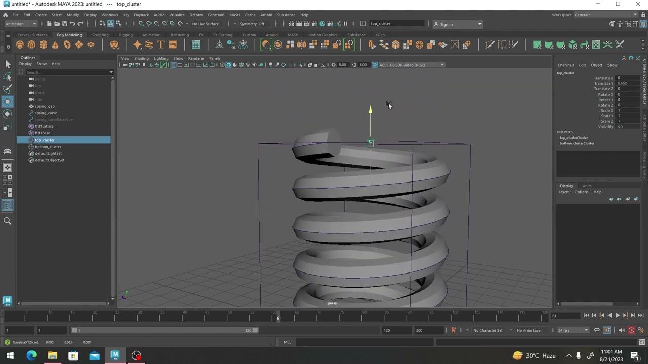 BASIC SPRING RIG IN maya 2023