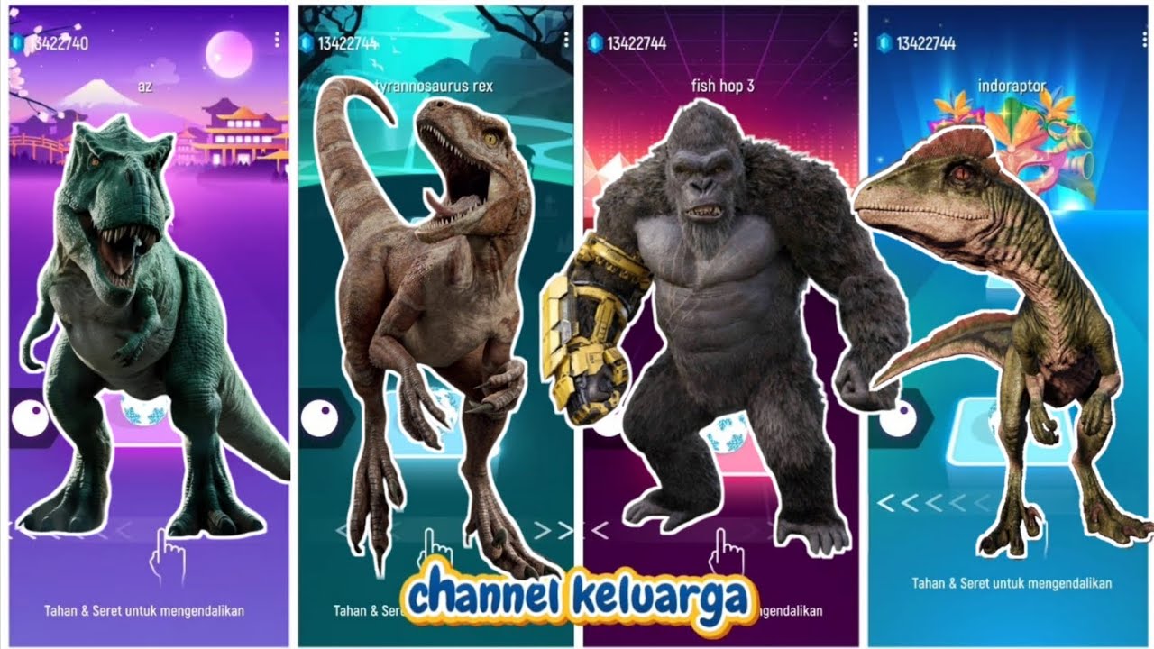 Tyrannosaurus rex vs jurassic world velociraptor vs kingkong vs jurassic world indoraptor 
