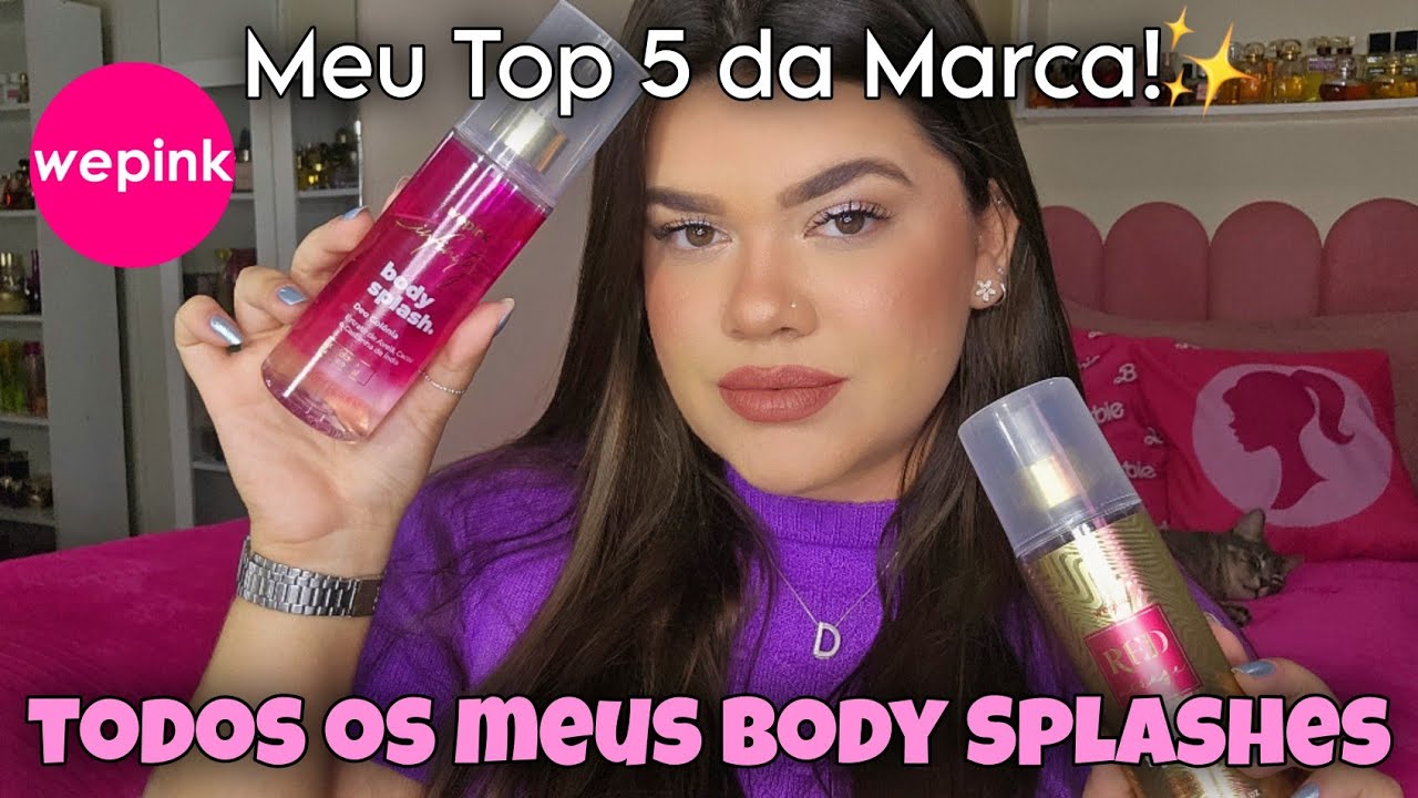 Top 5: BODY SPLASHES DA WEPINK + Mostrei TODOS que eu tenho da MARCA! ✨️