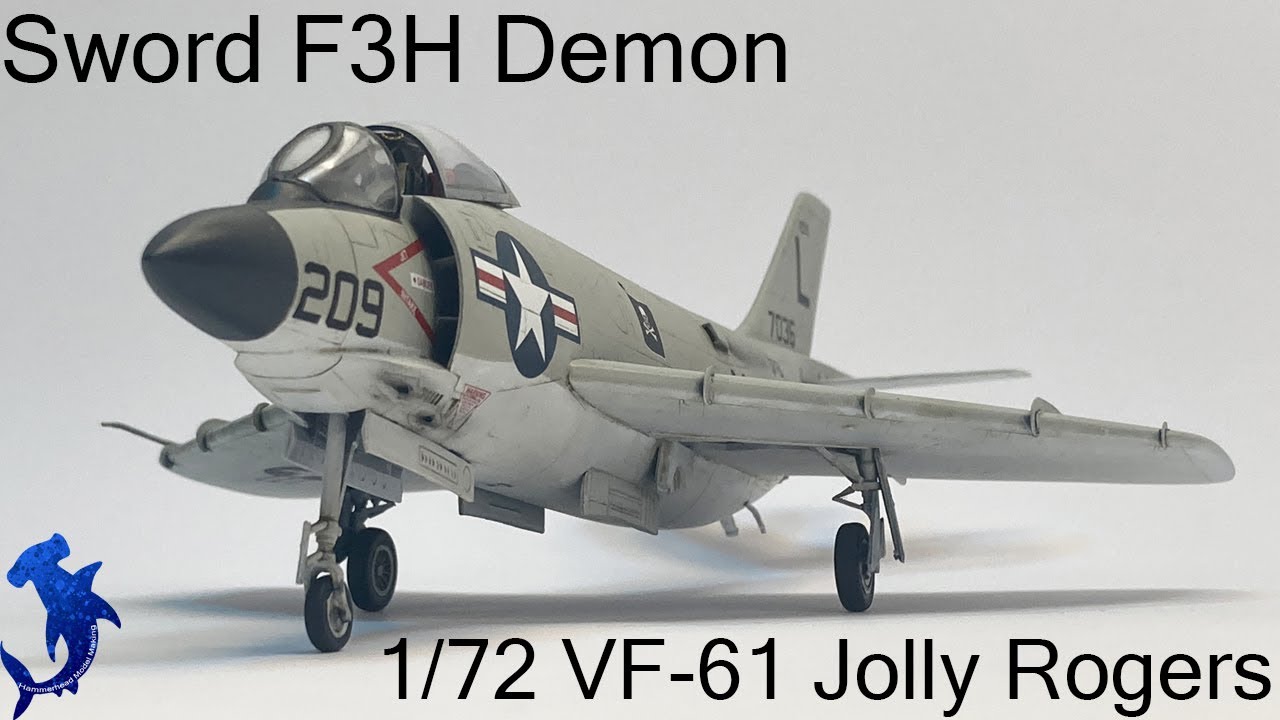 Sword F3H-2 Demon 1/72 VF-61 Jolly Rogers Полная сборка