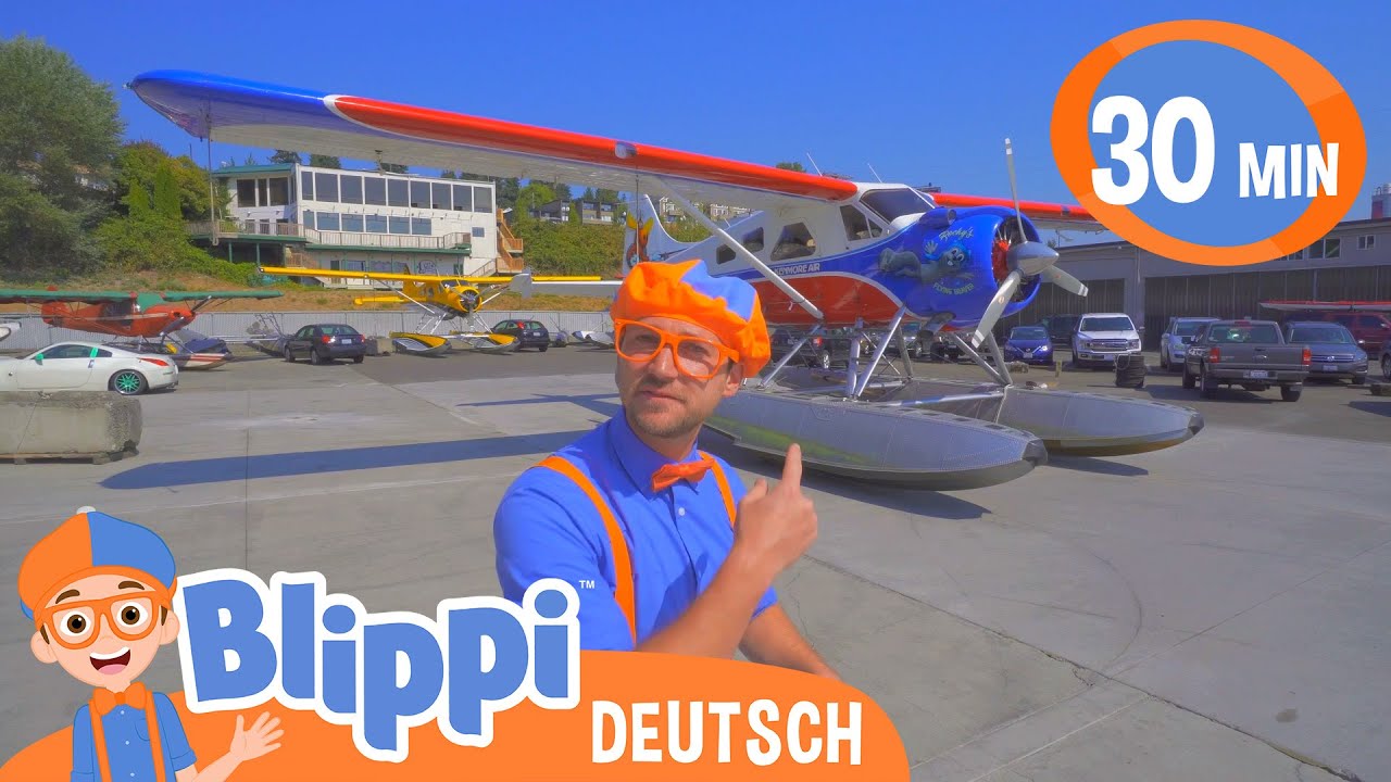 Blippi erkundet ein Wasserflugzeug ⛵ Blippi Deutsch | Abenteuer und Videos f&uuml;r Kinder