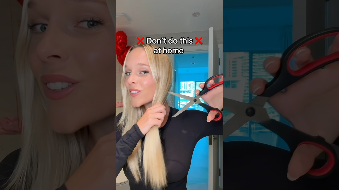 I tried to follow an at home hair cutting tutorial&hellip; 🫣✂️ #diyhaircut #hairtransformation