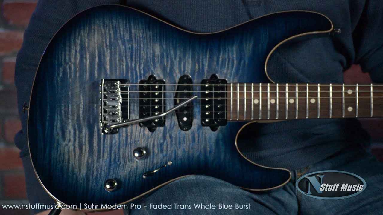 Suhr Modern Pro   Faded Trans Whale Blue Burst