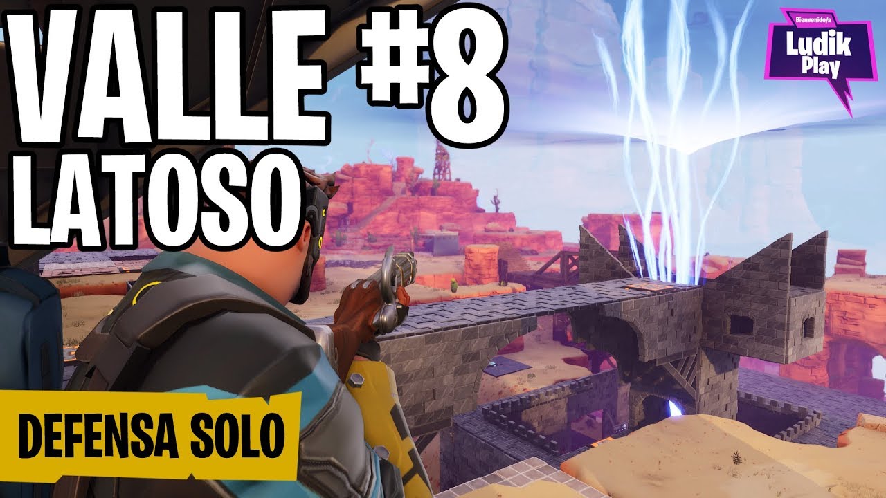 DE PASEO POR VALLE LATOSO | DEFENSA ESCUDO 8 EN SOLO | FORTNITE SALVAR EL MUNDO | Gameplay español