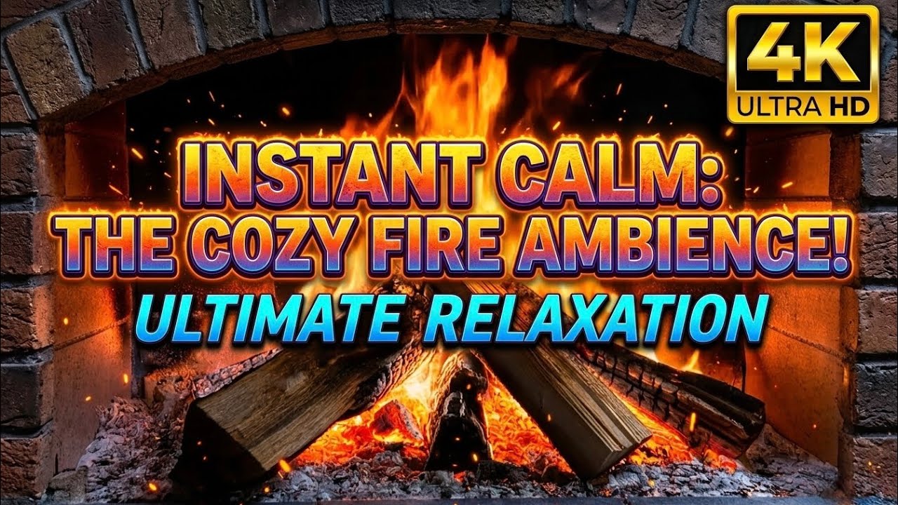 REALISTIC FIREPLACE DEEP FIRE ,DEEP CALM🔥 8 HOURS fireplace