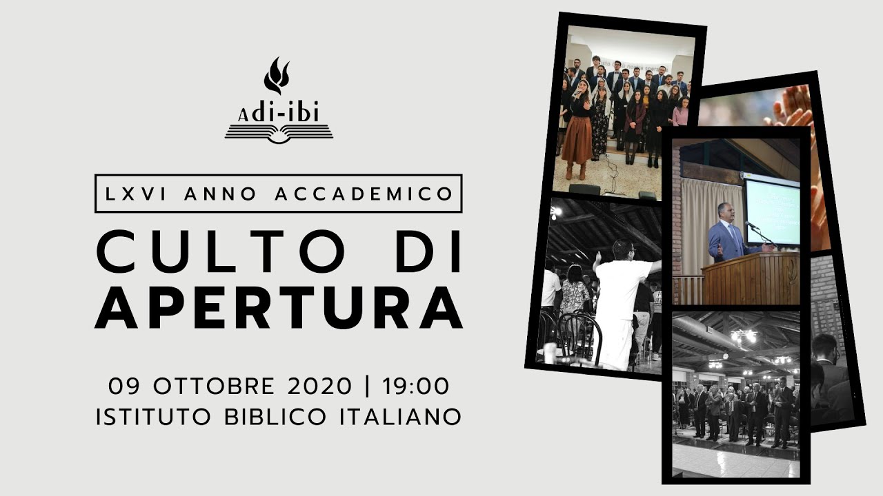 Culto D'Apertura - LXVI Anno Accademico - Istituto Biblico Italiano
