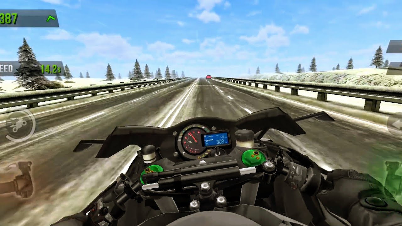 Traffic Rider Gameplay | Full Speed Winter Mode: Extreme Near Misses! 🏍️❄️