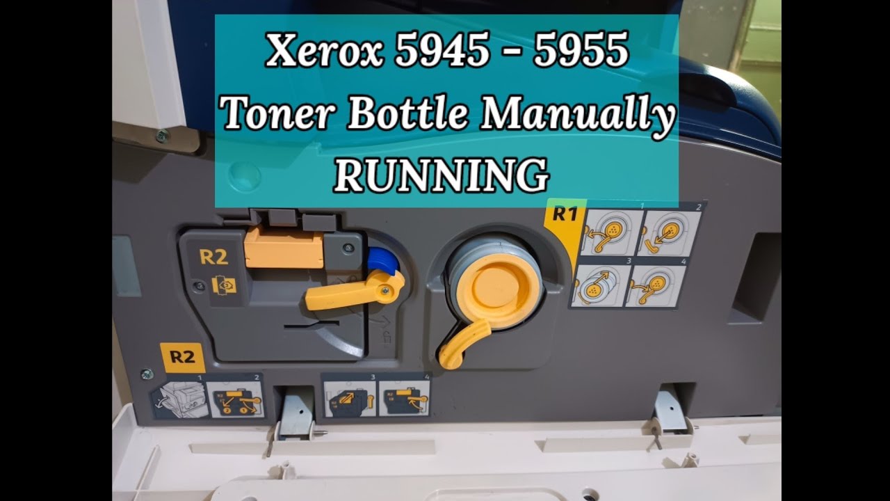 Xerox 5945-5955 How to Run Toner Bottle Manually || Xerox WorkCentre 5955 toner || 006r01604