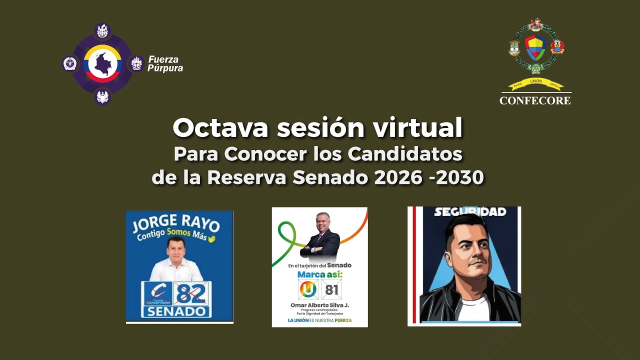 Octava reunión - para conocer a los candidatos de la reserva al Senado de la República 2026–2030.