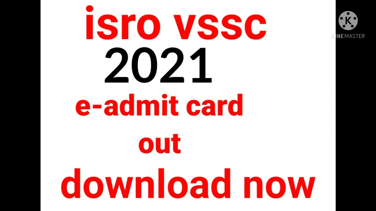 isro vssc e-admit card 2021 || how to download vssc e admit card 2021