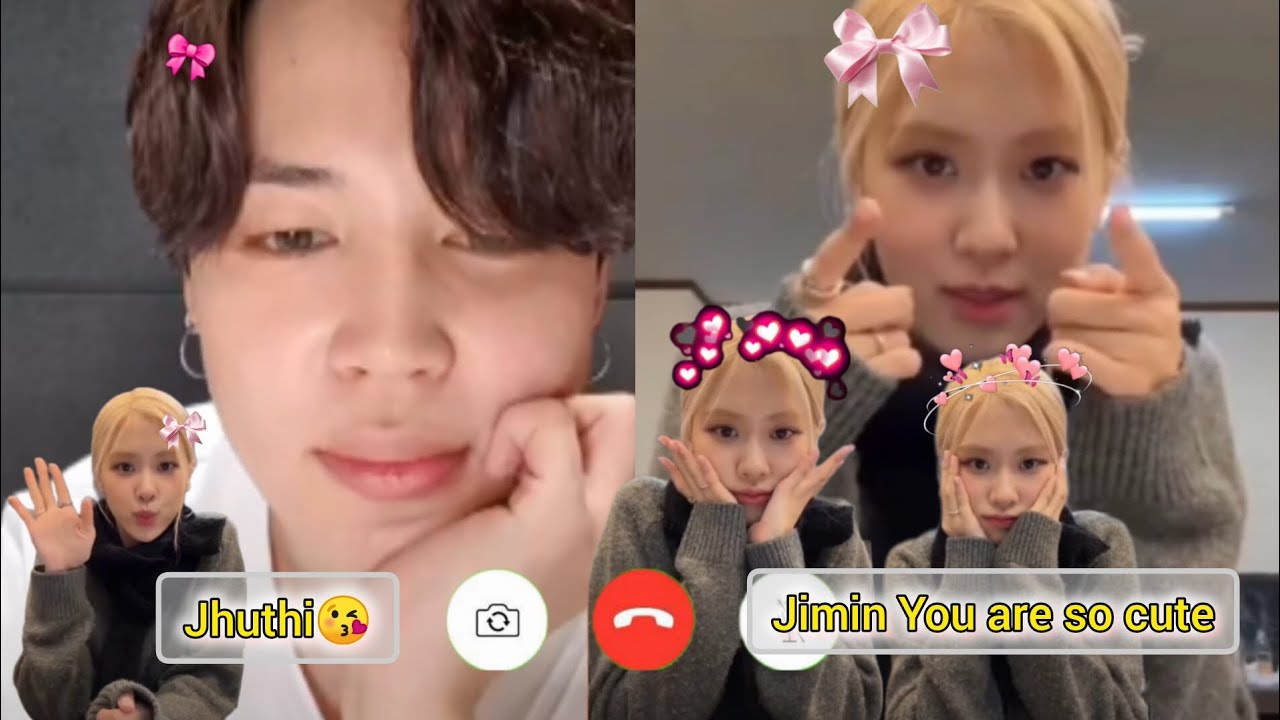 Jimin and rose💓 video calling in hindi dubbed