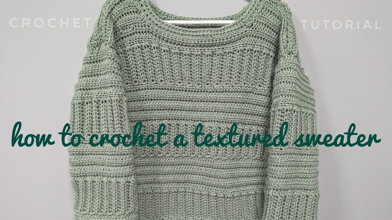 Ribbed Textured Sweater Crochet Tutorial // PrinceCarming