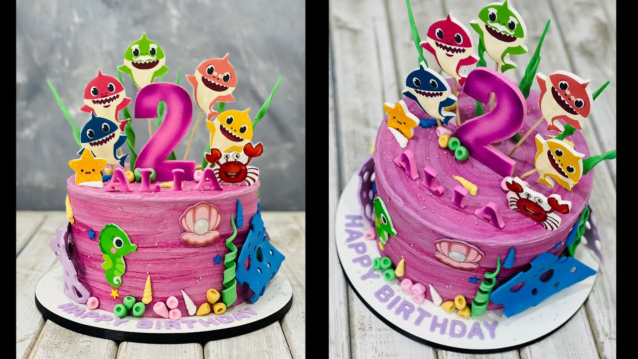 Baby Shark Buttercream Cake
