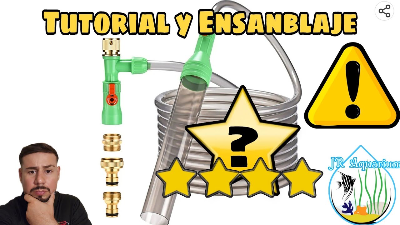 Tutorial del ZZM Fish Tank Cleaning Tools , Manga o Aspiradora de acuario para peces. JR Aquarium