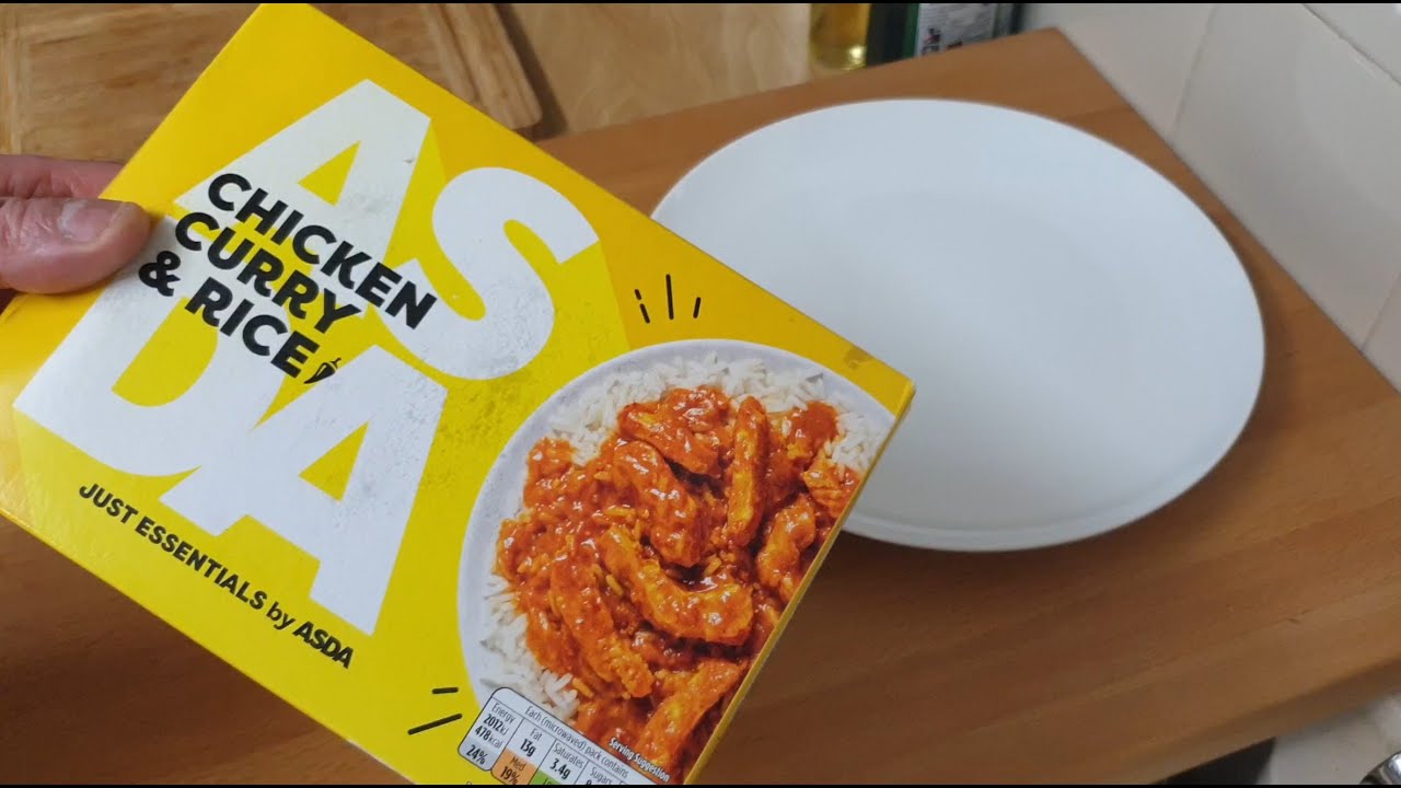 Asda Frozen Chicken Curry With Rice Just Essential Range £0.90p