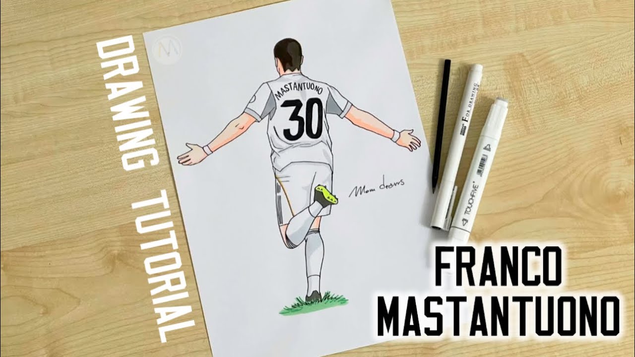 How to draw Mastantuono / How to draw Real Madrid players