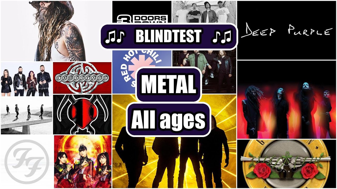 BLINDTEST - METAL AND ROCK - All ages (guess the song quiz)