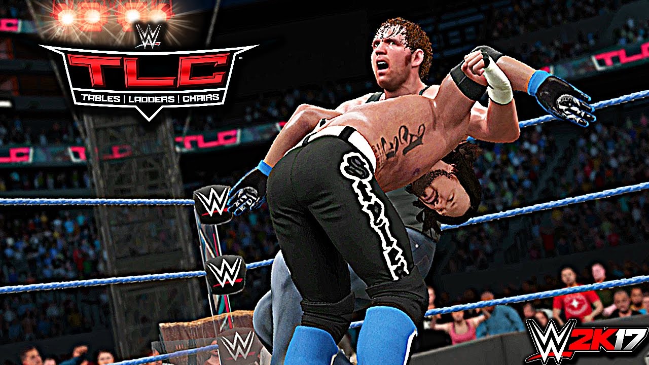 WWE 2K17 TLC 2016: AJ Styles vs Dean Ambrose WWE World Championship TLC Match (PS4 & XBOX ONE)