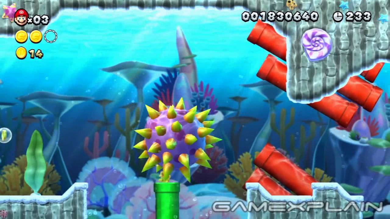 New Super Mario Bros. U - Sparkling Waters-2 Tropical Refresher Star Coins - poradnik i solucja