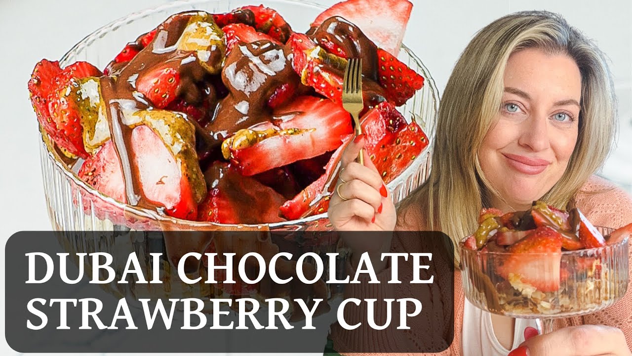 I tried the Viral Dubai Chocolate Strawberry Cup