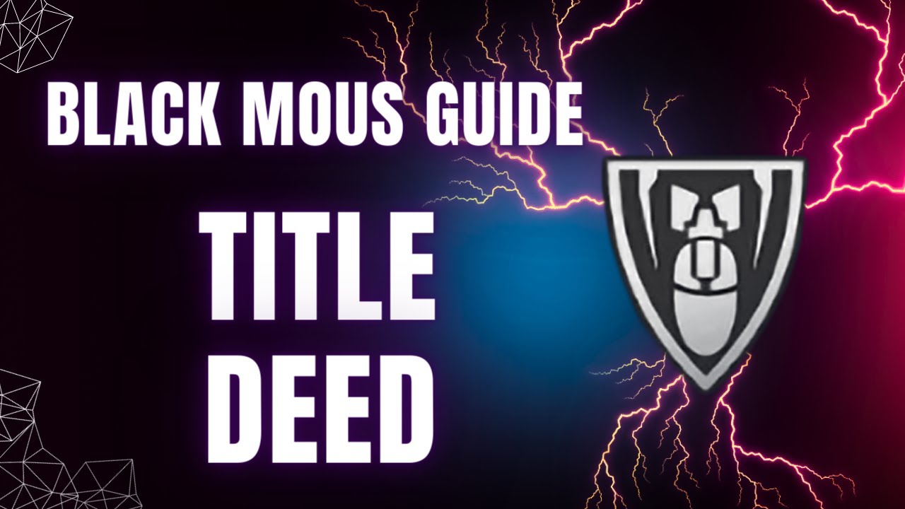 Title Deed DMZ Black Mous QUICK Guide Tier 4 Story Mission