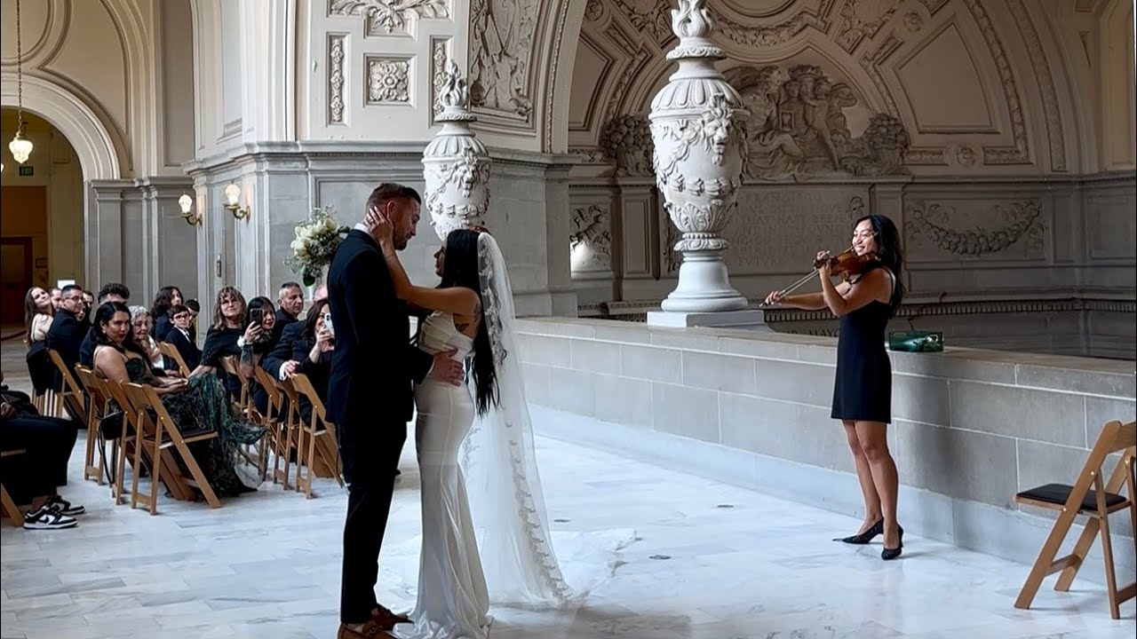 San Francisco City Hall Wedding Ceremony First Dance Best Part Daniel Caesar Rose Crelli Violin