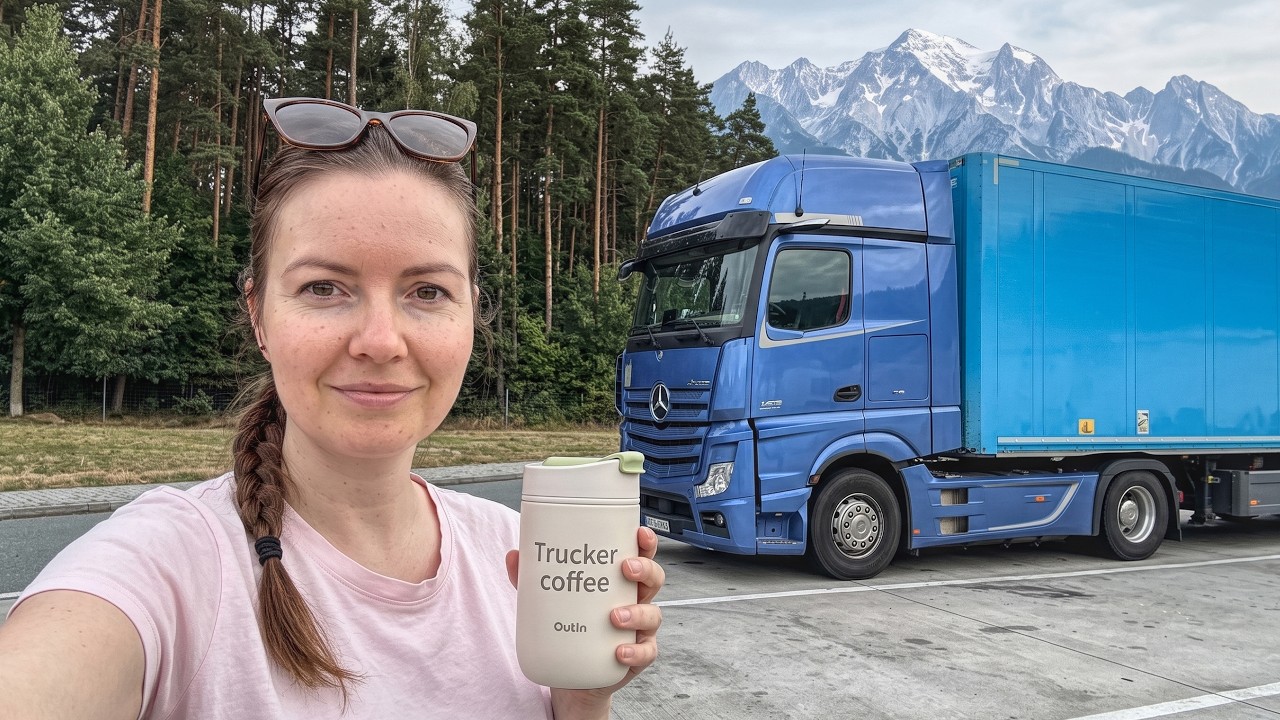 Life on the Road: Female Driver Alps Crossing & Coffee Routine