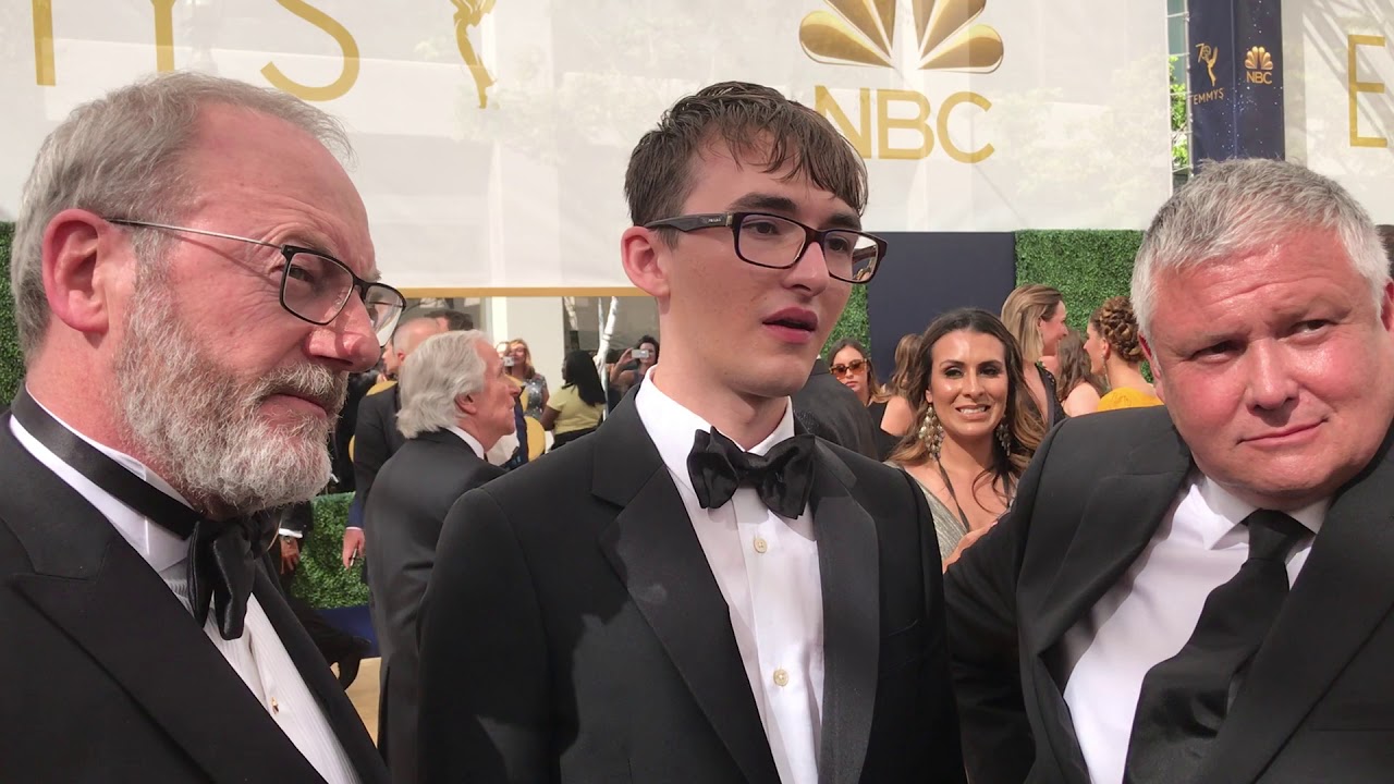 'Game of Thrones' Isaac Hempstead Wright, Liam Cunningham, Conleth Hill on Emmys red carpet