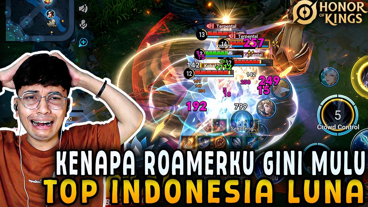 LUNA 1v5 INSIDE THE TURRET&hellip; UNSTOPPABLE | TOP INDONESIA LUNA | HONOR OF KINGS INDONESIA